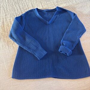 Talbots Blue V-Neck Sweater